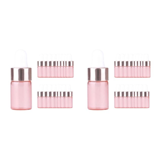 Baohd Essential Oil Dropper Bottles Containers Vials Oils Body for Cosmetic rose gold bottle body 2ml 20 Pcs 2Set