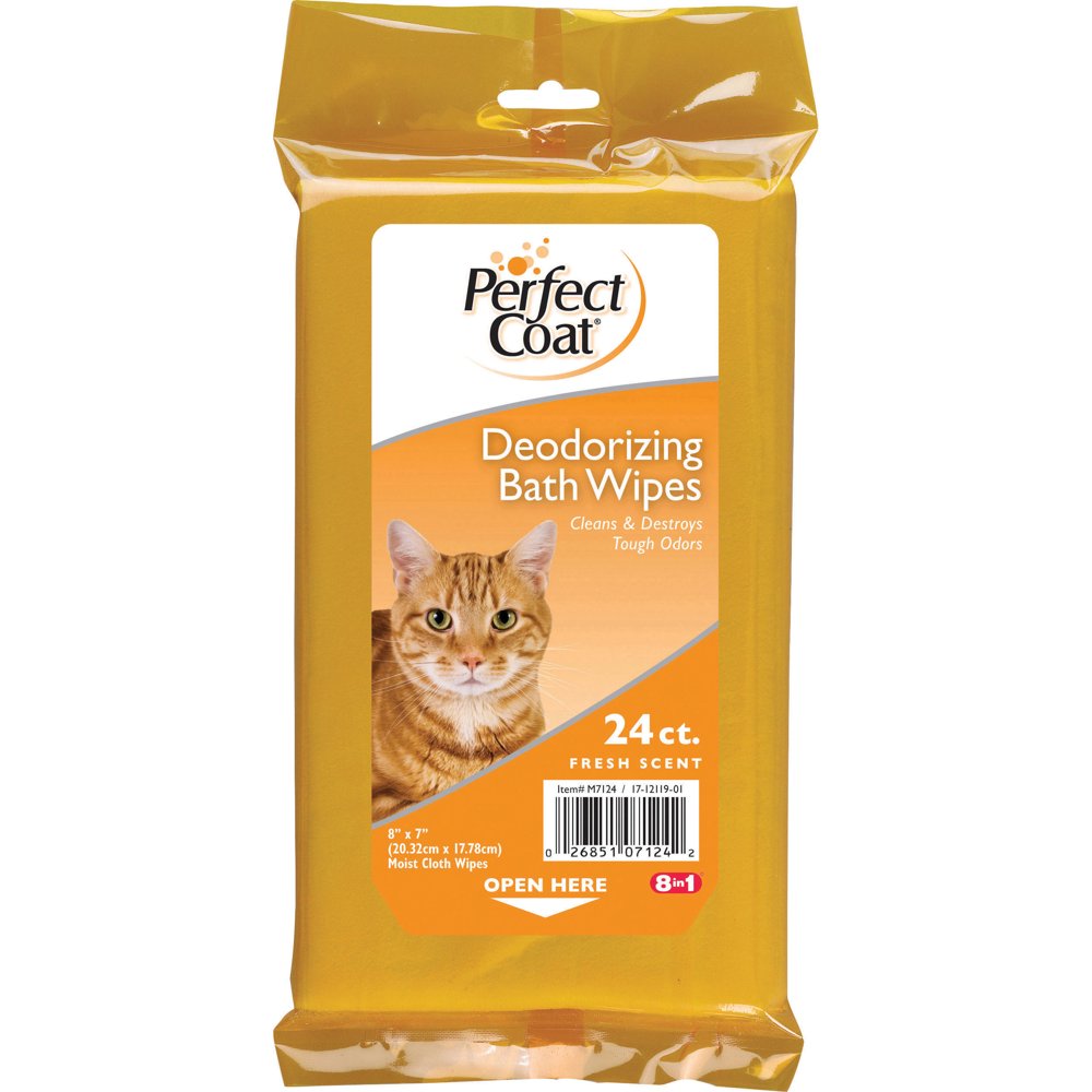 Perfect Coat Bath Wipes For Cats
