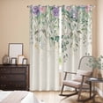thumbnail image 3 of Kitchen Curtains 84 Inch Length 2 Panels, Eucalyptus Leaves Grommets Window Treatment Curtain, Sage Green Summer Botanical Weeping Thermal Curtains Drapes for Living Room/Bathroom, 3 of 9