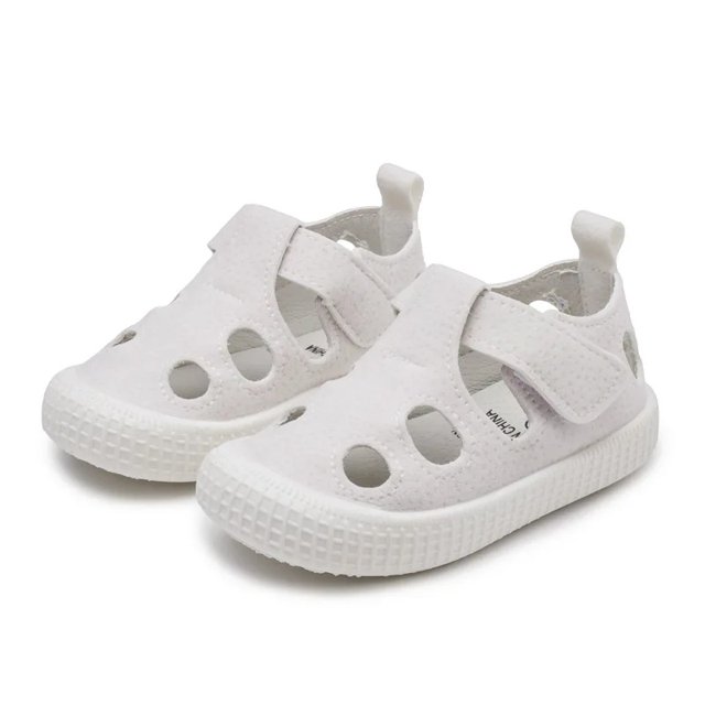 2024 zapatos descalzos con suela mágica para niños, sandalias de fondo suave Unisex con diseño calado transpirable para bebés y niñas