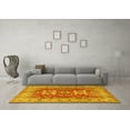 thumbnail image 3 of Ahgly Company Indoor Square Geometric Yellow Traditional Area Rugs, 4' Square, 3 of 4