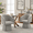 Light Gray, variant on VKNOW Upholstered Swivel Dining Chair with Barrel Back, Modern Chenille Dining Room Chair for Kitchen and Living Room, Light Gray