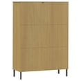 thumbnail image 5 of vidaXL Bookcase with Metal Legs Brown 90x35x128.5 cm Solid Wood OSLO, 5 of 5