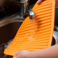 thumbnail image 5 of Raised Grain Drain Mat Waterproof Silicone Food Grade Drying Mat Kitchen Tools, 5 of 5