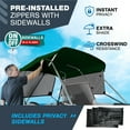 thumbnail image 3 of Knox T42H-Z4 67-72 in. Universal 4 Bow Bimini Top with Storage Boot for Boats, Hunter Green, 3 of 7