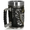 thumbnail image 5 of Viking Warrior Skull Beer Mug, Baroque Pattern Nordic Beer Stein, Stainless Steel Viking Cups for Men and Father’s Day Gift 600ml, 5 of 9
