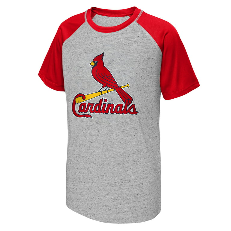 Youth MLB Productions Heather Gray and Red St. Louis Cardinals MBSG T-Shirt  