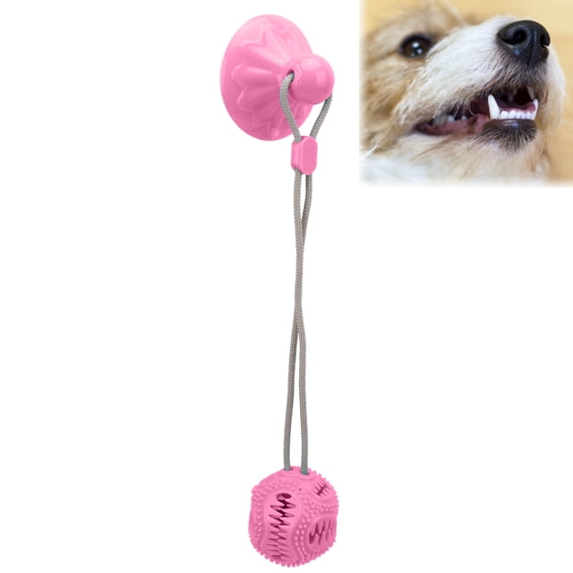 Dog Chewing Toy Spherical Sucker Bell Rope Ball for Dogs Teeth Cleaning Multifunction Toy for Small Medium Large Dogs and Cats Indoor Outdoor