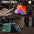 thumbnail image 2 of ELEHOLD Case for iPhone 14 Pro, Magnetic 2 in 1 Detachable Leather Wallet Case with Card Holder & Stand,Green, 2 of 6