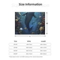 thumbnail image 5 of Yiaed Underwater Dolphin Print Blanket Throw Blanket Soft Cozy Flannel Blanket for Home Bed Sofa Couch Chair-40"x30", 5 of 6