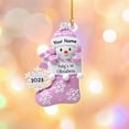 thumbnail image 4 of Personalized Baby\u2019s First Christmas Keepsake Ornament, Custom New Baby Gifts, Babys 1st Christmas Ornament 2023 Boy Or Girl Newborn, for New Mom Dad (Style 1) - 3904 (Green), 4 of 7