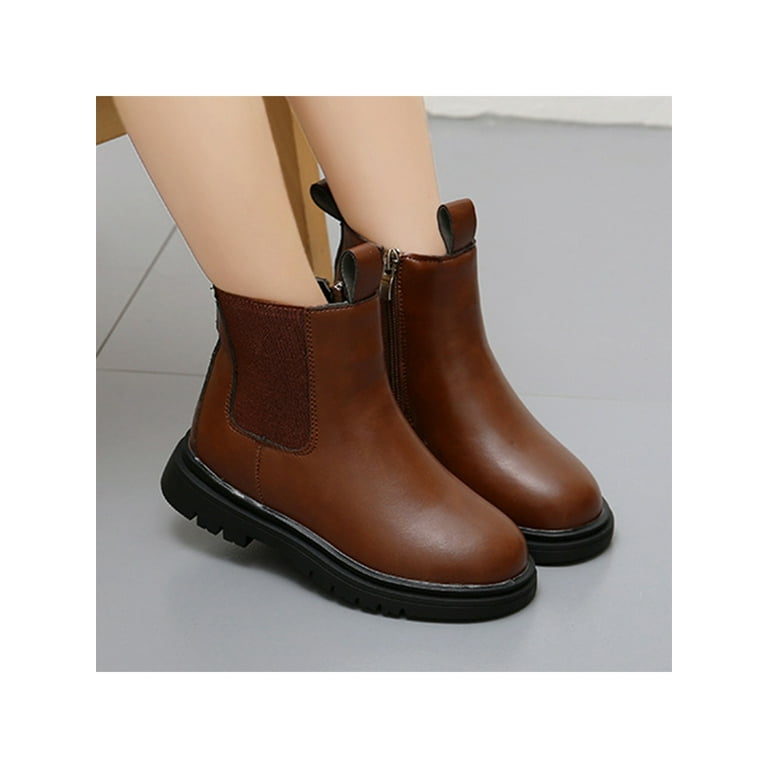 Sanviglor Girls Boys Booties Warm Lining Chelsea Boots Waterproof
