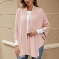thumbnail image 4 of Charmgo Women Scarf Clearance, Womens Large Front Ponchos Knitted Sweater Wrap Topper Fall Winter Elegant Shawls Cape Concert Dress, Hair Scarf for Women Pink One Size, 4 of 5