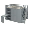 thumbnail image 6 of Pinovk Full Size Loft Bed with Wardrobe,Desk and Shelves,Gray(OLD:LT100679AEE), 6 of 16