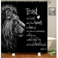 thumbnail image 3 of 4PCS Zebra Print Shower Curtain Set, Positive Inspirational Quotes Black and White Striped African Safari Animal Skin Modern Bathroom Decor Non-slip Bath Mat Toilet Rug, Live Laugh Love, 3 of 7