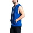 thumbnail image 4 of G-Style USA Men's Lightweight Athletic Casual Sleeveless Eyelet Drawstring Zipper Hoodie SL888 - Royal Blue- 3X-Large, 4 of 7