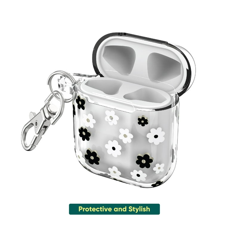 Charging Case Cover with Keychain Clip for Apple AirPods (1st