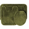 Better Homes and Gardens 3 Piece Bath Rug Set, Olive Burst