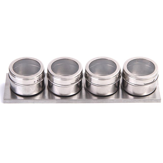 Kearding Tarro de condimento Botella de condimento de cocina Botella aromatizante Tarro de especias Botella de condimento de acero inoxidable Organizadores de utensilios de cocina Kearding HA014357-00