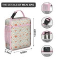 thumbnail image 3 of Reusable Small Lunch Box – Cute Watercolor Fox, Boho Vintage Animal Pattern, Portable Snack & Food Container for Work, School, Picnic, 3 of 6