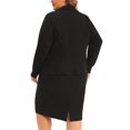 thumbnail image 4 of DARING DIVA Women's Plus 2 Pieces Dress Suits Blazers and Sleeveless Dress 5X Black, 4 of 6