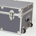 thumbnail image 3 of Rhino Trunk & Case Large Essential Summer Camp Trunk with Wheels - Camping Storage Chest - Ideal Footlocker for Campers - Strong 1000+ Pound Sitting Capacity Trunks 32"x18"x14" (Gray), 3 of 9