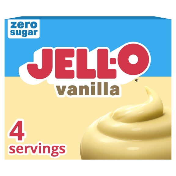 Jell-O Vanilla Zero Sugar Instant Reduced Calorie Pudding & Pie Filling Mix, 1 oz. Box