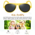 thumbnail image 2 of Toddler Baby Aviator Sunglasses for Boys Girls Kids Age 0-4 Shatterproof Rubberized Frame UV400, 2 of 5
