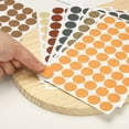 thumbnail image 4 of Uxcell 432Pcs Hole Cover Stickers, Dia. 21mm/0.8" Screw Cover Caps Self-Adhesive Wood Stickers for Dustproof Decoration Furniture Cabinet Wardrobe Desk, Orange Wood, 4 of 6