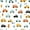 Cars Tree Pattern, variant on FORMRS Acrylic Clipboard with Low Profile Clip Standard A4 Letter Size, 12.5" x 9", Cars Tractors Leaf Pattern