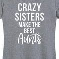 thumbnail image 3 of Instant Message - Crazy Sisters Make The Best - Women's Short Sleeve Graphic T-Shirt, 3 of 6