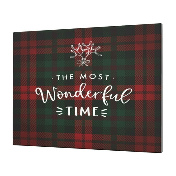 Balery Wonderful Time Christmas Pattern Canvas Decorative Picture – 30x40in Premium Wall Art, Modern Canvas Print for Home Decor（Horizontal）