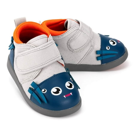 

Spider Squeaky Toddler Shoes | Blue/Gray