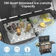thumbnail image 7 of LOJIAWOWE  104 Qt Patio Cooler Cart with Wheels Easy Assembly in 30 Min Heavy Duty Rolling Ice Chest with Built-in Cup Holders and Side Tray for Outdoor BBQ Pool Party Brown, 7 of 7
