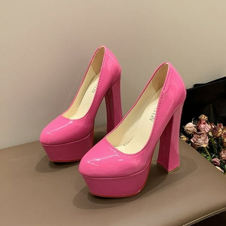 

HHH High Heels Pumps Women 2024 Autumn Thick Bottom High Heel Platform Shoes plus Size 4143 Sexy Bed Flirting Sexy Cannon Shoes Women