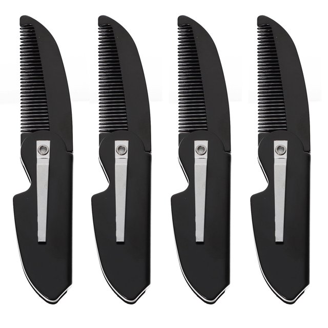 EXHUMKY 4Pcs Portable Beard Comb Mustache Combs For Men Boys Business Trips