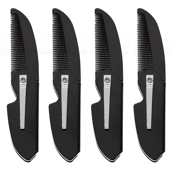 EXHUMKY 4Pcs Portable Beard Comb Mustache Combs For Men Boys Business Trips