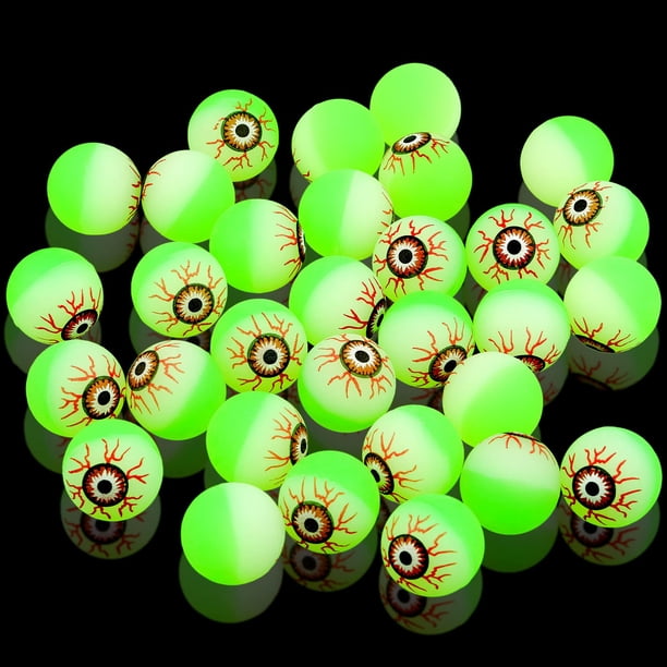 Bouncy Balls Chalyna, globos de ojos brillantes para Halloween, 30 mm, 50 unidades