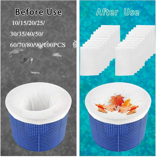Pool Skimmer Socks Inground Pool Scum Sock for Shop Vac Pool Socks for Skimmer Basket Pool