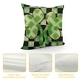 thumbnail image 4 of RUIYC St Patricks Day Clover Buffalo Plaid Throw Pillow Cover, Shamrock Cushion Case Decoration for Sofa Couch, 4 of 5