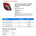 thumbnail image 2 of Left Tail Light Assembly - Compatible with 2012 - 2016 Chevy Sonic Hatchback 2013 2014 2015, 2 of 2