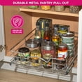 thumbnail image 3 of HOLDN' STORAGE Pull Out Pantry Cabinet Organizer, Anti Rust Chrome Finish - Basket Size 14"W x 21"D, 3 of 9