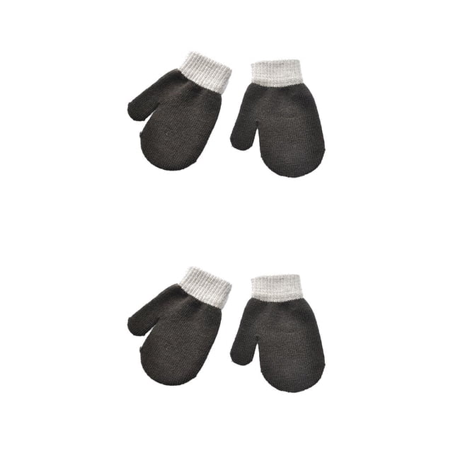 Minnieouse 1 par de manoplas para niños, calentador de dedos de estilo Simple, accesorio de ropa, manoplas térmicas de Color sólido para niños para Café 2piezas Minnieouse CBP388521