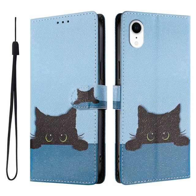 FOXDOCK Funda Tipo Cartera para iPhone XR con Soporte y Correa – Diseño de Patrones Lindos