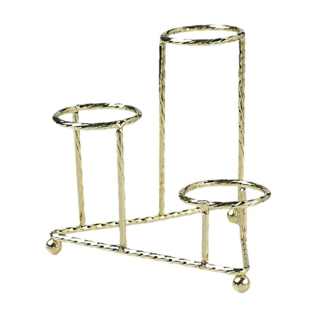 DOLITY Metal Sphere Display Stand Glass Ball Holder Photo Props Seat Sturdy Base Rack for Bookcase Bedroom Party Showcase Home Decor Gold