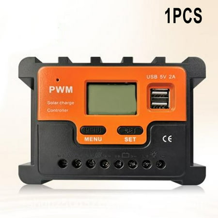 

Solar Panel Battery Charge 40A-10A Controller 12V/24V LCD Regulator Dual USB