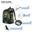 thumbnail image 4 of Rateoe Vintage Pattern Fox Pattern Canvas College Laptop Backpack,Travel Daypack,Durable Rucksack Travel Notebook Bag School Backpack Book Bag for Men Women-Medium, 4 of 7