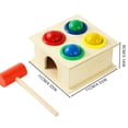 thumbnail image 3 of Toddler Montessori Wooden Toy, Color & Shape Cognitive Matching Game, Hammer & Ball Knock Training, Fine Motor Skill Development, Educational Gift for Kids, 3 of 8