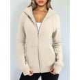 thumbnail image 6 of Womens Zip Up Hoodies Fleece Jackets Oversized Sweatshirts Fall Fashion Outfits Sweaters Winter Clothes  XL, 6 of 7