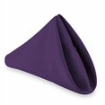 thumbnail image 2 of Lann's Linens - 12 Dozen 20" Oversized Cloth Dinner Table Napkins - Machine Washable Restaurant/Wedding/Hotel Polyester Fabric - Purple, 2 of 4